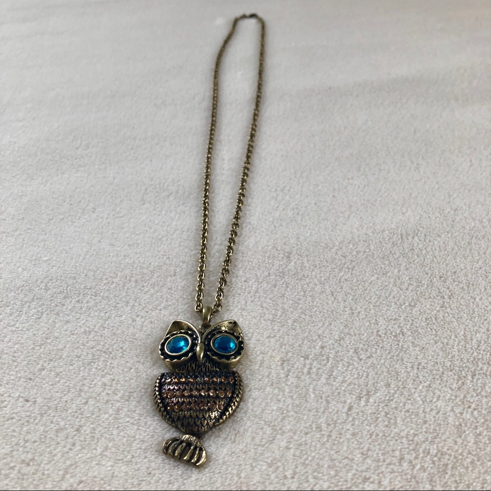 Long Gold Owl Necklace✨
